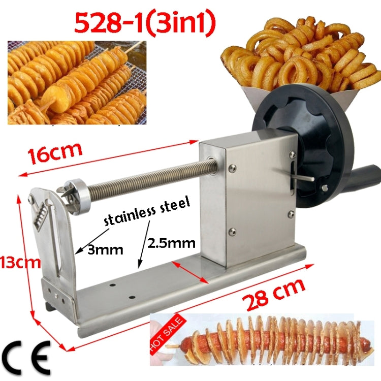 528-1 Manual Twisted Potato Cutter,Potato Chips Slicer,High Quality French Fry Cutter by bashfashion