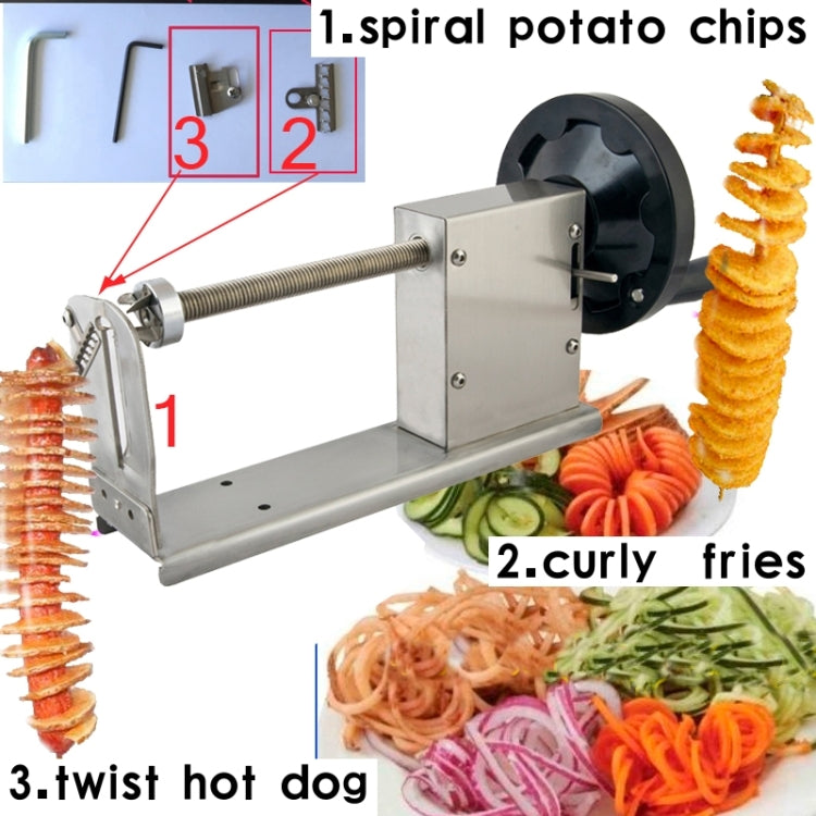 528-1 Manual Twisted Potato Cutter,Potato Chips Slicer,High Quality French Fry Cutter by bashfashion