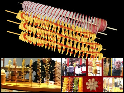 528-1 Manual Twisted Potato Cutter,Potato Chips Slicer,High Quality French Fry Cutter by bashfashion