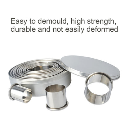 12 PCS / Set Stainless Steel Round Shape Cutting Mould Mousse Cake Doughnut Baking Tools by bashfashion