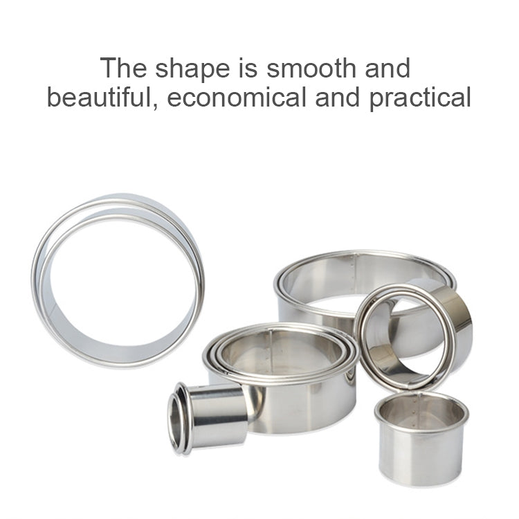 12 PCS / Set Stainless Steel Round Shape Cutting Mould Mousse Cake Doughnut Baking Tools by bashfashion