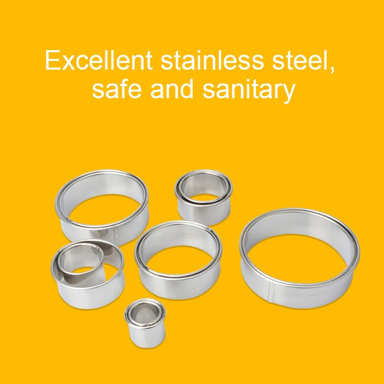 12 PCS / Set Stainless Steel Round Shape Cutting Mould Mousse Cake Doughnut Baking Tools by bashfashion