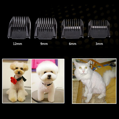 P2 110-240V Ceramics Titanium Professional Pet Electric Scissors Pets Hair Clippers with Four Combs by bashfashion