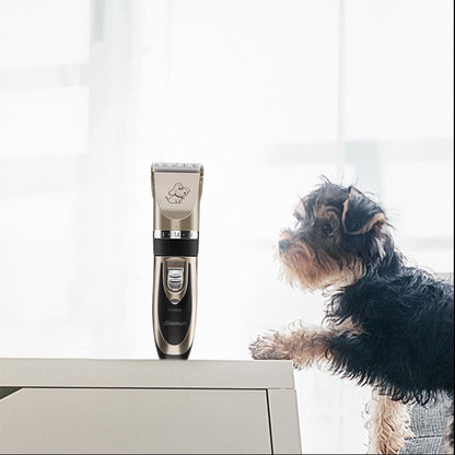 P2 110-240V Ceramics Titanium Professional Pet Electric Scissors Pets Hair Clippers with Four Combs by bashfashion