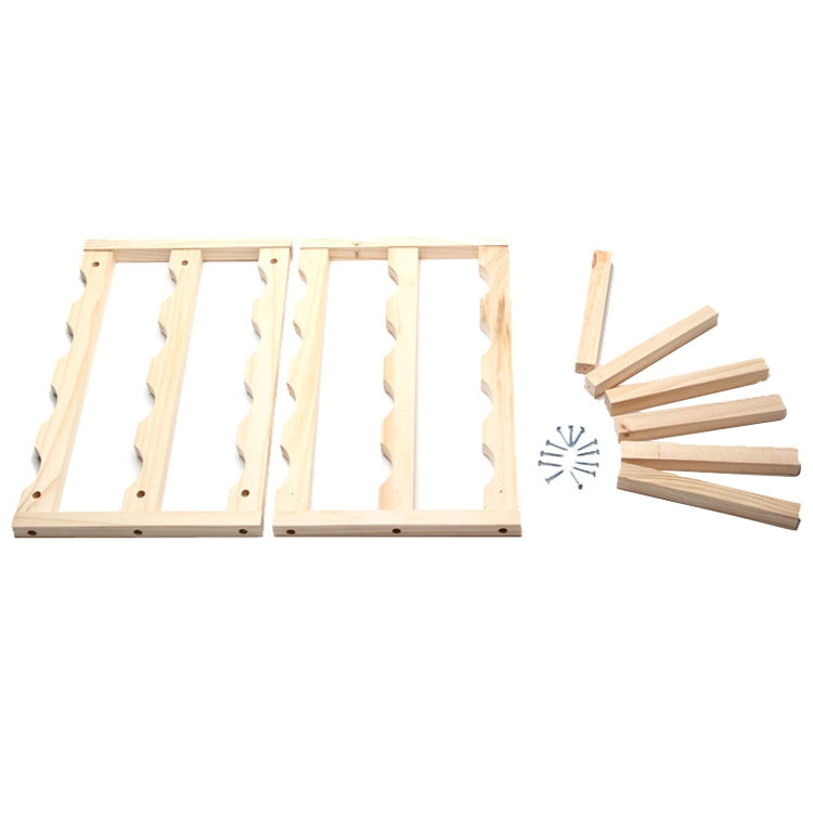 Solid Wood Folding 12-bottle Wine Display Rack Multi-layer Wine Rack, Size: 46x24x28cm by bashfashion