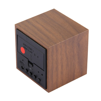 Wood Clock Desk Table LED Digital Display Alarm Clock with Time & Date & Temperature Display(Brown) by bashfashion