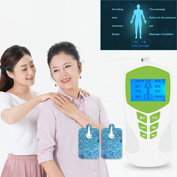 JCS-1015 LED Display Home Multi-function Voice Electronic Massage Instrument Timing Meridian Physiotherapy Instrument(Green) by bashfashion