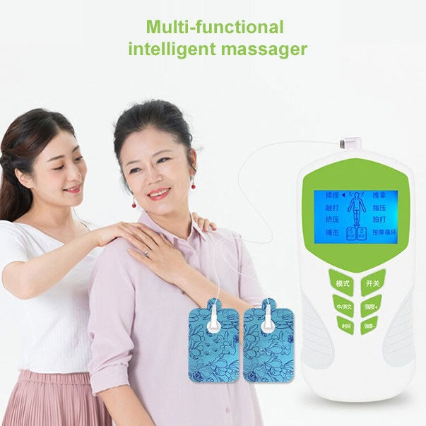 JCS-1015 LED Display Home Multi-function Voice Electronic Massage Instrument Timing Meridian Physiotherapy Instrument(Green) by bashfashion