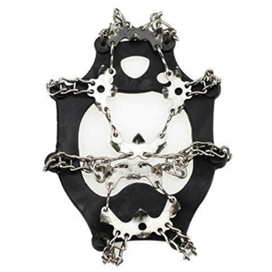One Pair 19 Teeth Anti-Slip Ice Gripper Hiking Climbing Chain Shoes Covers, Size: M(Black) by bashfashion