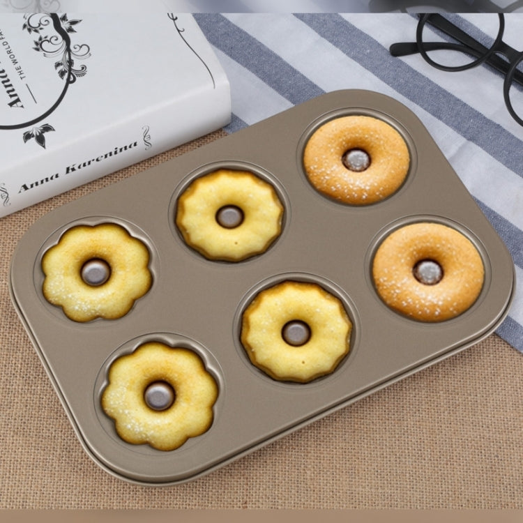 3 Flowers Type Donuts Cookie Mold Gold 6 Cups Cake Mold Baking Mold Cake Tools Bakeware Kitchen Accessories by bashfashion