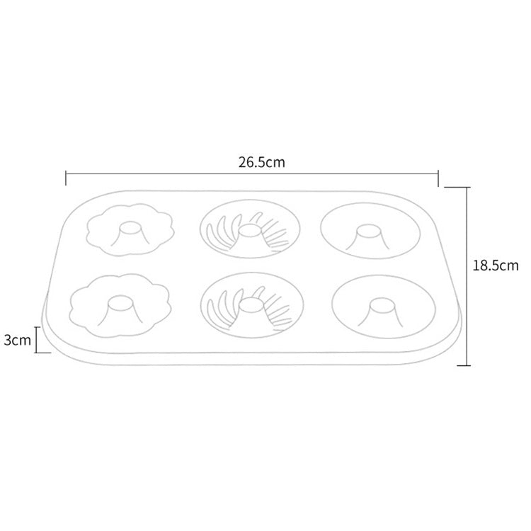 3 Flowers Type Donuts Cookie Mold Gold 6 Cups Cake Mold Baking Mold Cake Tools Bakeware Kitchen Accessories by bashfashion