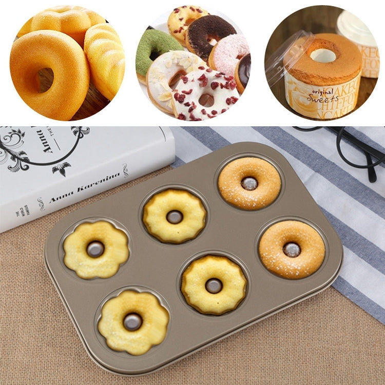 3 Flowers Type Donuts Cookie Mold Gold 6 Cups Cake Mold Baking Mold Cake Tools Bakeware Kitchen Accessories by bashfashion