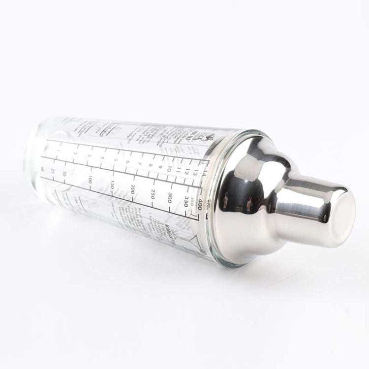 Stainless Steel Glass Cocktail Shaker Tools Milk Tea Cup with Scale, Capacity: 450ml by bashfashion