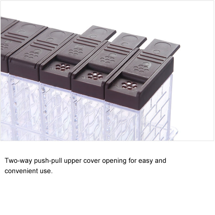 6pcs / Set Kitchen Two-way Open Seasoning Jar Condiment Bottle (White) by bashfashion