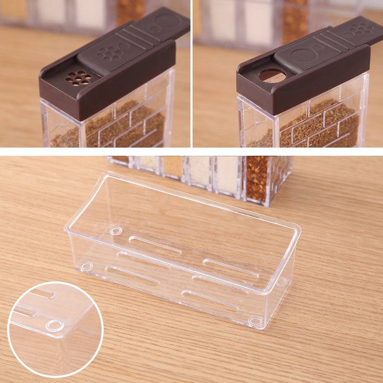 6pcs / Set Kitchen Two-way Open Seasoning Jar Condiment Bottle (White) by bashfashion