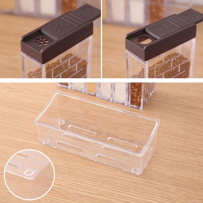 6pcs / Set Kitchen Two-way Open Seasoning Jar Condiment Bottle (White) by bashfashion