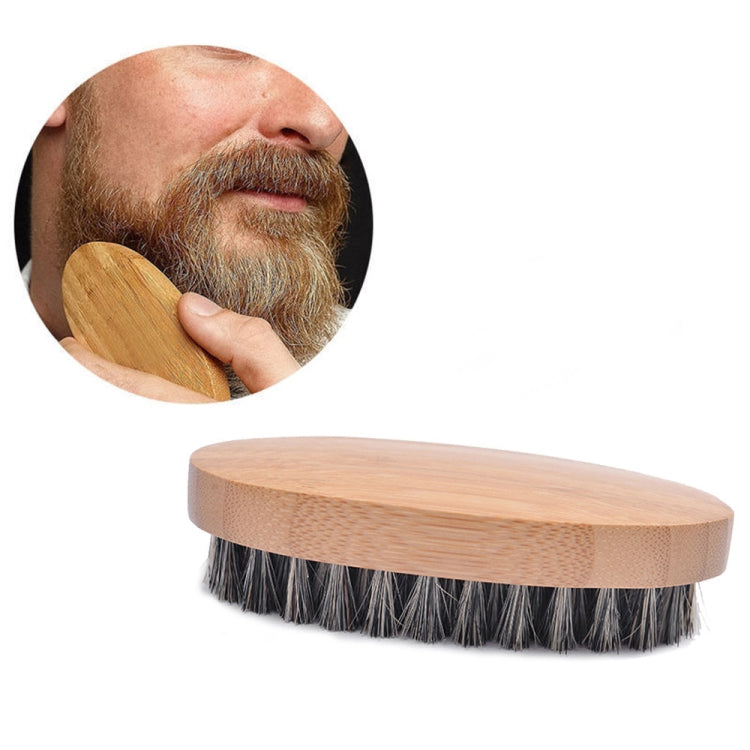 Men Beard Care Brush Hardwood Handle Wild Boar Bristle Comb by bashfashion