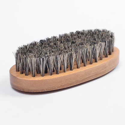 Men Beard Care Brush Hardwood Handle Wild Boar Bristle Comb by bashfashion
