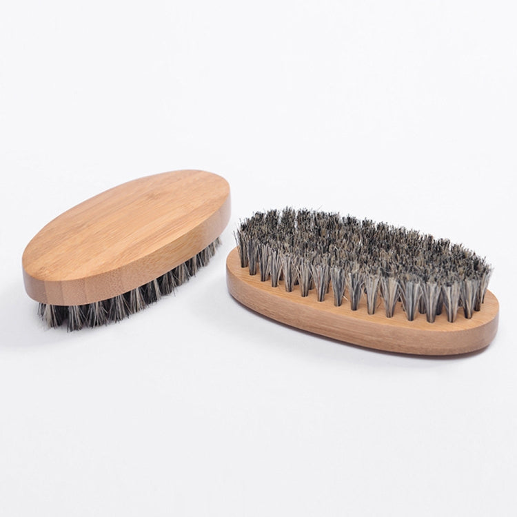 Men Beard Care Brush Hardwood Handle Wild Boar Bristle Comb by bashfashion