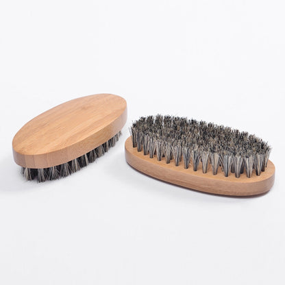 Men Beard Care Brush Hardwood Handle Wild Boar Bristle Comb by bashfashion