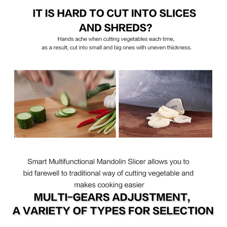 CZ-01 Multifunctional Household Stainless Steel Manual Vegetable Cutting Machine Carrot Potato Grater (Silver) by bashfashion