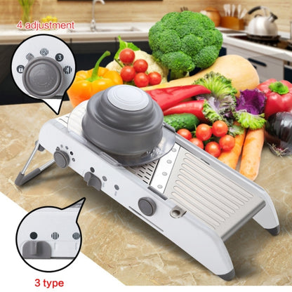 CZ-01 Multifunctional Household Stainless Steel Manual Vegetable Cutting Machine Carrot Potato Grater (Silver) by bashfashion