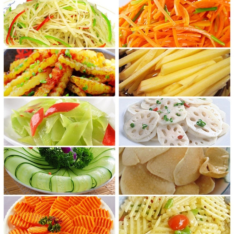 CZ-01 Multifunctional Household Stainless Steel Manual Vegetable Cutting Machine Carrot Potato Grater (Silver) by bashfashion