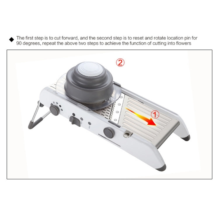 CZ-01 Multifunctional Household Stainless Steel Manual Vegetable Cutting Machine Carrot Potato Grater (Silver) by bashfashion