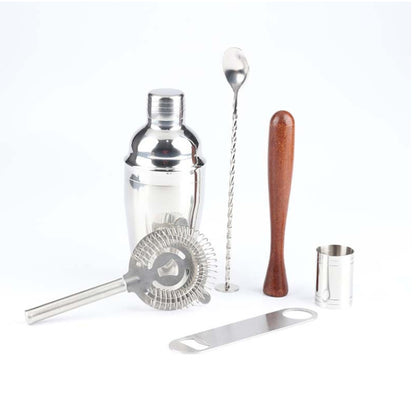 7 in 1 Stainless Steel Wine Cocktail Shaker Tools Set with Cloth Bag, Capacity: 350ml by bashfashion