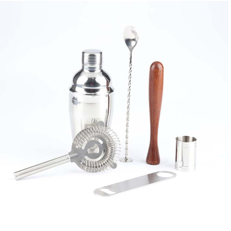 7 in 1 Stainless Steel Wine Cocktail Shaker Tools Set with Cloth Bag, Capacity: 550ml by bashfashion