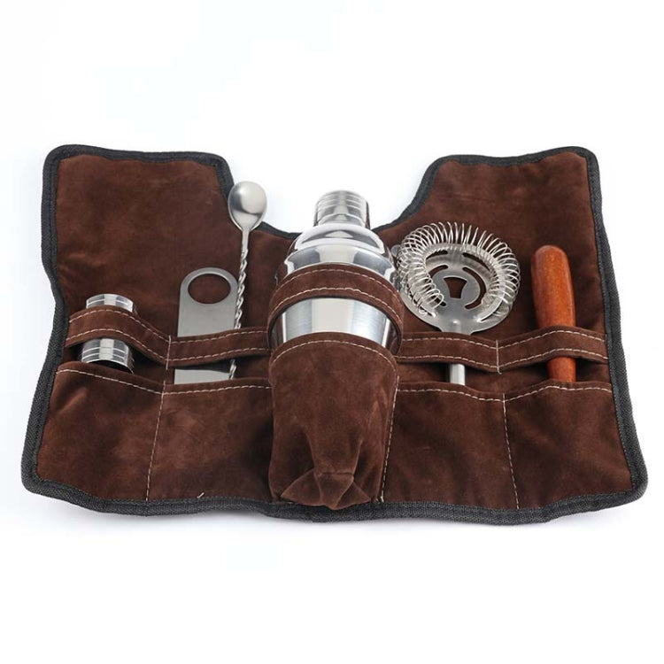 7 in 1 Stainless Steel Wine Cocktail Shaker Tools Set with Cloth Bag, Capacity: 750ml by bashfashion