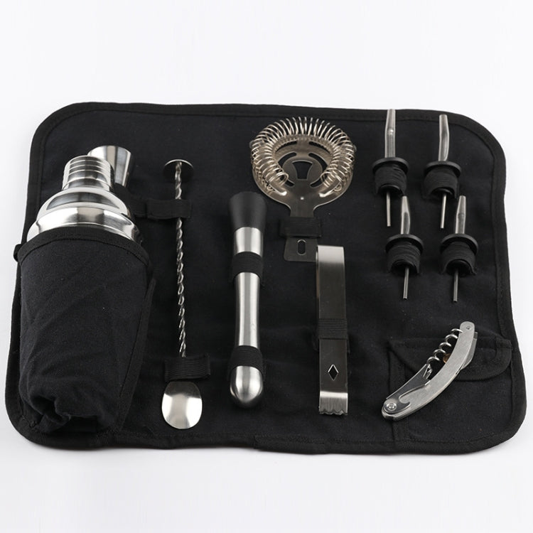 12 in 1 Stainless Steel Wine Cocktail Shaker Tools Set with Cloth Bag, Capacity: 750ml by bashfashion