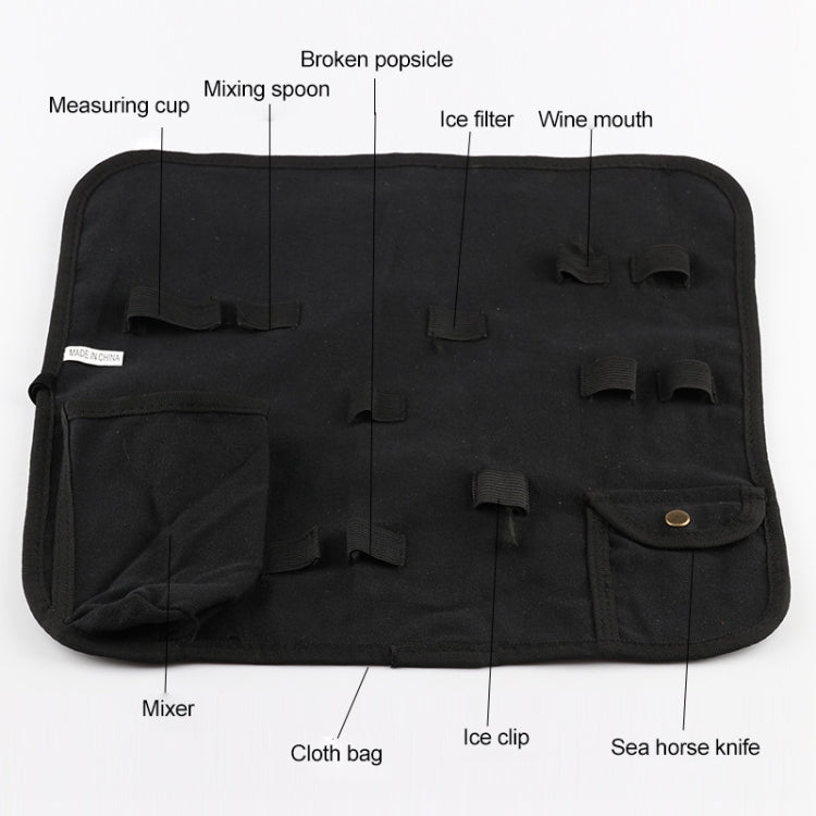 12 in 1 Stainless Steel Wine Cocktail Shaker Tools Set with Cloth Bag, Capacity: 750ml by bashfashion