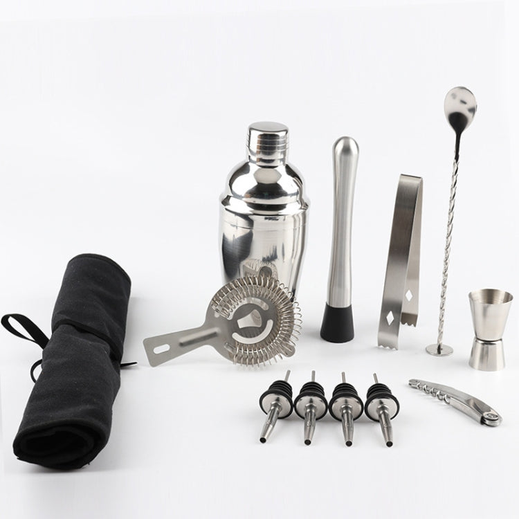12 in 1 Stainless Steel Wine Cocktail Shaker Tools Set with Cloth Bag, Boston 800600M by bashfashion