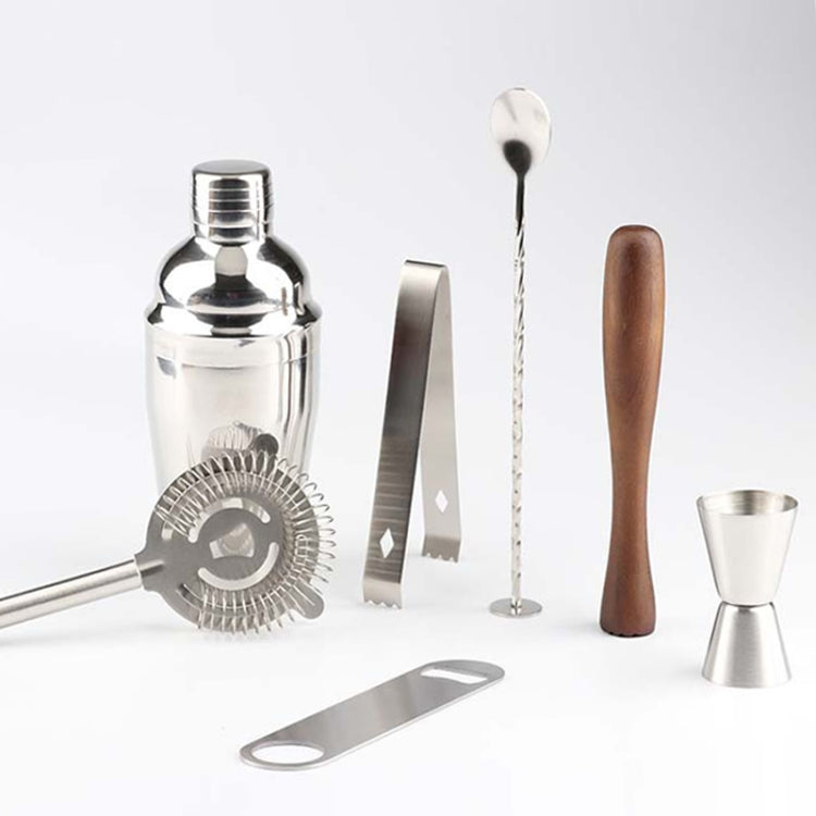 8 in 1 Stainless Steel Wine Cocktail Shaker Tools Set with Cloth Bag, Capacity: 600/450ml by bashfashion