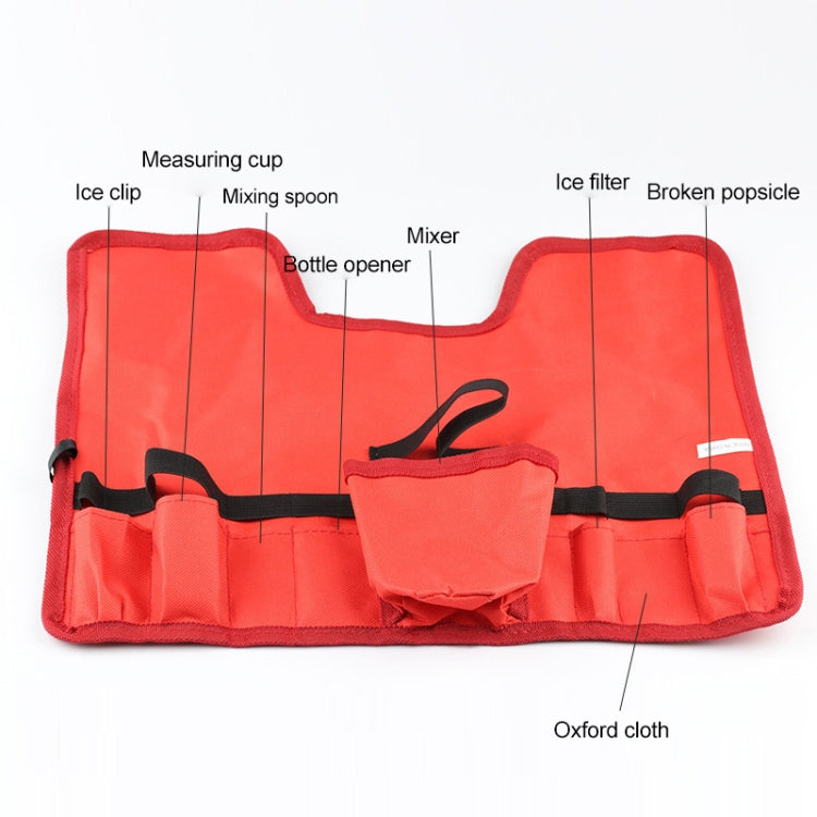 8 in 1 Stainless Steel Wine Cocktail Shaker Tools Set with Cloth Bag, Capacity: 750ml by bashfashion