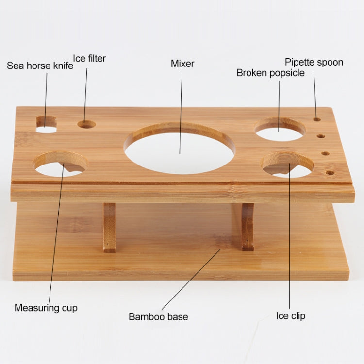 14 in 1 Stainless Steel Cocktail Shaker Tools Set with Bamboo Mount, Capacity: 750ml by bashfashion