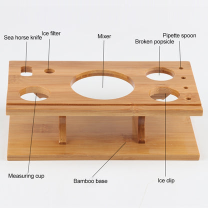 14 in 1 Stainless Steel Cocktail Shaker Tools Set with Bamboo Mount, Capacity: 750ml by bashfashion