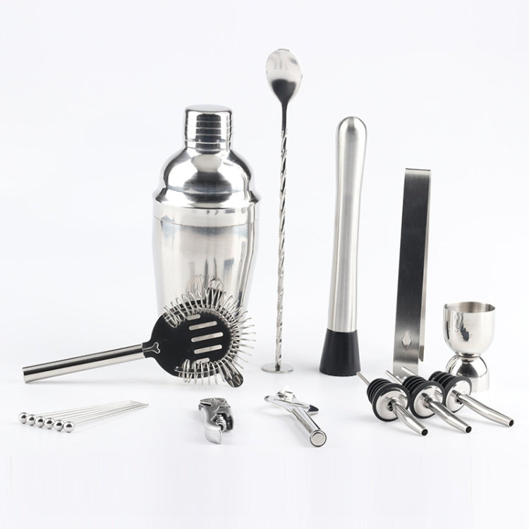 18 in 1 Cocktail Shaker Tools Setwith Acrylic Mount, , Capacity: 350ml by bashfashion