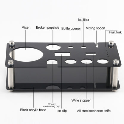 18 in 1 Cocktail Shaker Tools Setwith Acrylic Mount, , Capacity: 750ml by bashfashion