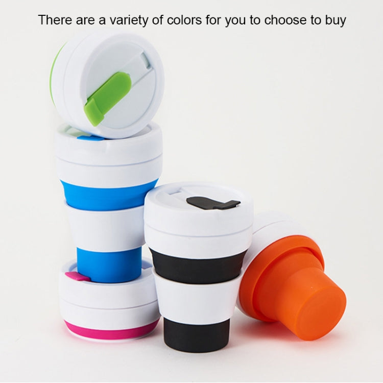 350ml Outdoor Pocket-Sized Coffee Tea Collapsible Travel Mug Silicone Cup with Lid (Blue) by bashfashion