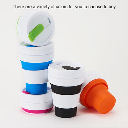 350ml Outdoor Pocket-Sized Coffee Tea Collapsible Travel Mug Silicone Cup with Lid (Blue) by bashfashion