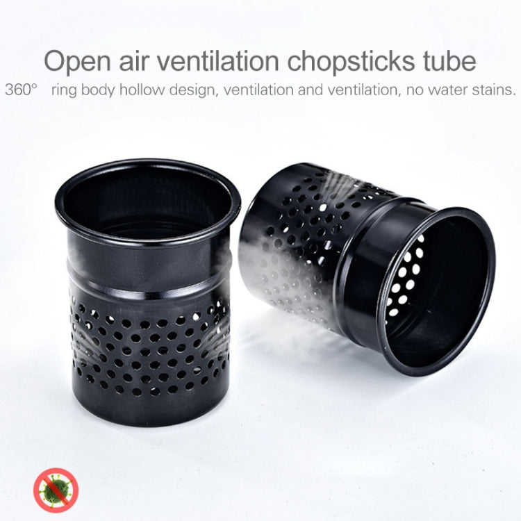 A Version 80cm 2 Cups 10 Hooks Kitchen Multi-function Wall-mounted Condiment Storage Rack (Black) by bashfashion