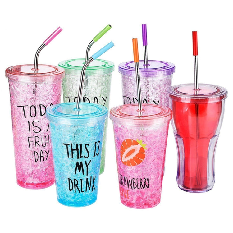 8pcs Reusable Silicone Tips Stainless Steel Drinking Straws + 2pcs Cleaner Brushes Set Kit with Cashmere Bag, 215*6mm by bashfashion