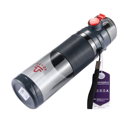 Teloy TNY-9601 650ML Portable Snap Cap Space Cup Bottle, Applicative Water Temperature: ﹣20 ~ 120 Celsius Degrees (Dark Grey + Red) by bashfashion