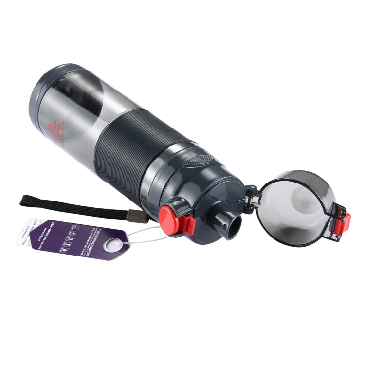 Teloy TNY-9601 650ML Portable Snap Cap Space Cup Bottle, Applicative Water Temperature: ﹣20 ~ 120 Celsius Degrees (Dark Grey + Red) by bashfashion