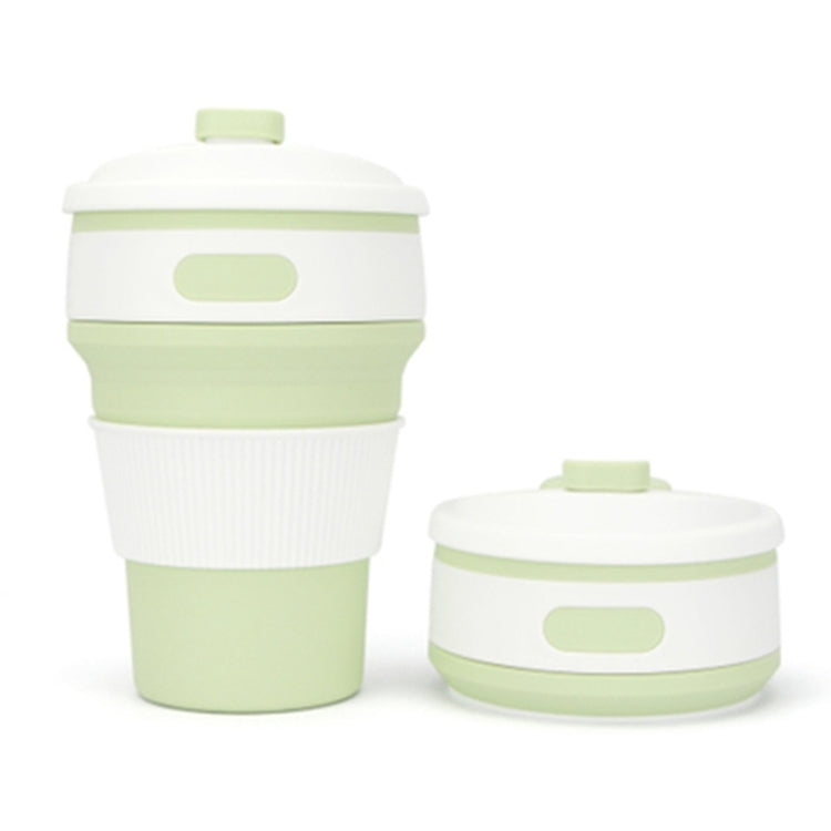 350ml Folding Portable Silicone Coffee Cup Multi-function Travel Cup (Green) by bashfashion