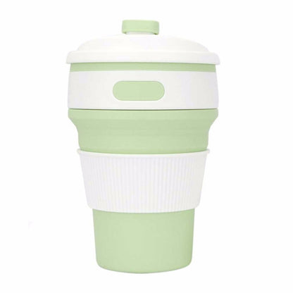 350ml Folding Portable Silicone Coffee Cup Multi-function Travel Cup (Green) by bashfashion