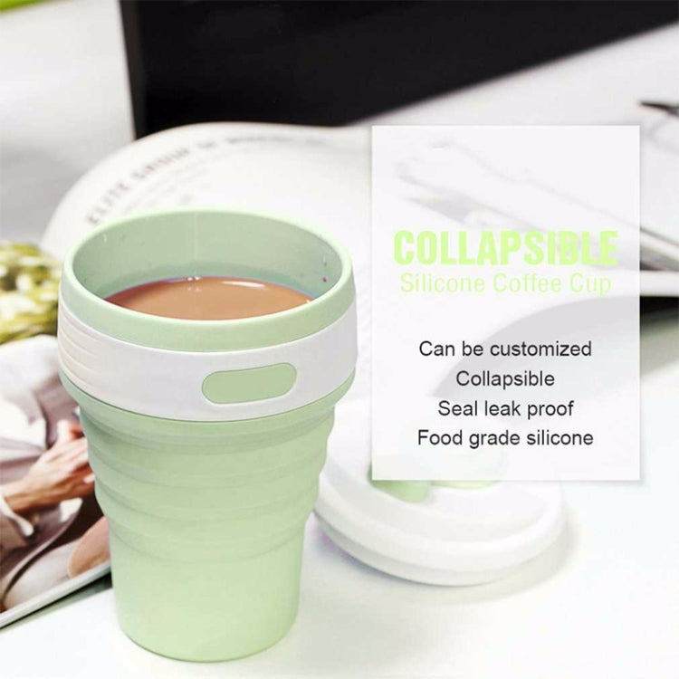 350ml Folding Portable Silicone Coffee Cup Multi-function Travel Cup (Green) by bashfashion