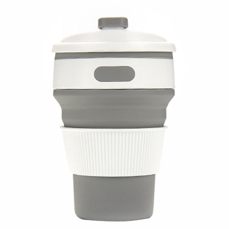 350ml Folding Portable Silicone Coffee Cup Multi-function Travel Cup (Grey) by bashfashion